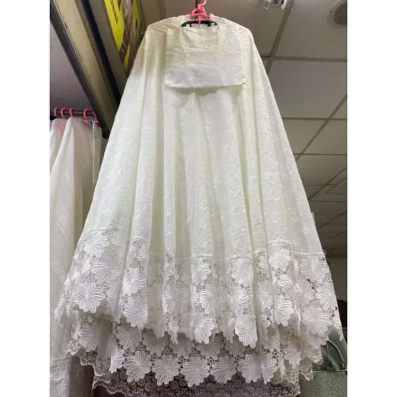 mukena katun paris renda besar